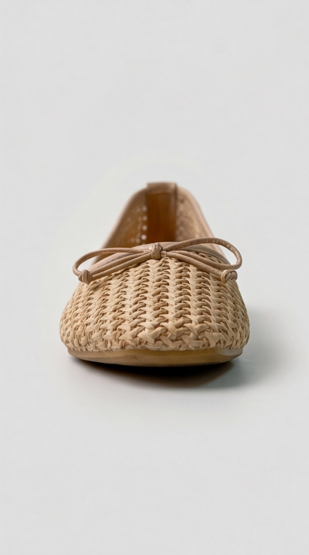 The Aria Raffia Ballet Flat - natural straw tan