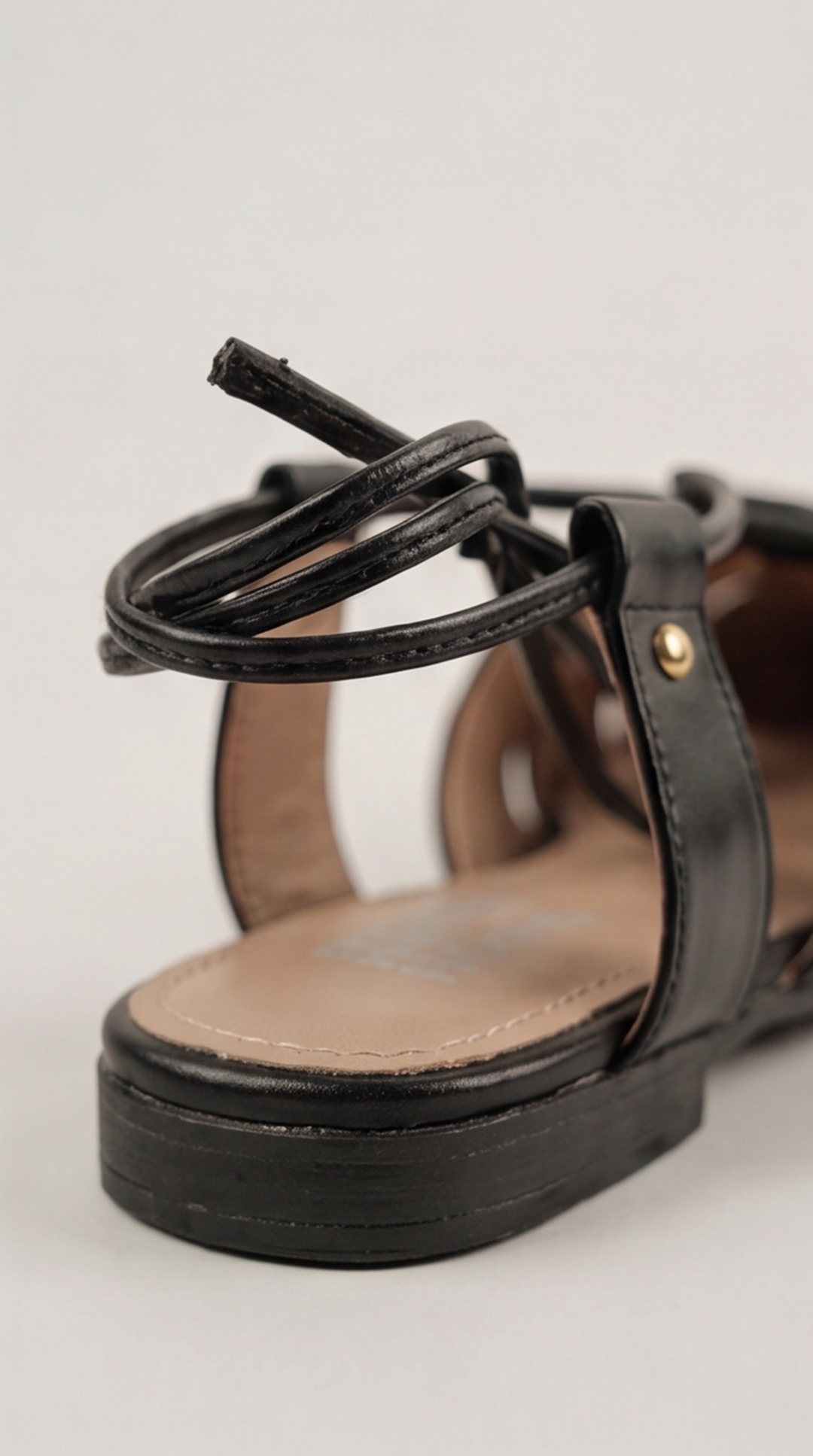 The Artisan Cross-Strap Flat - Black