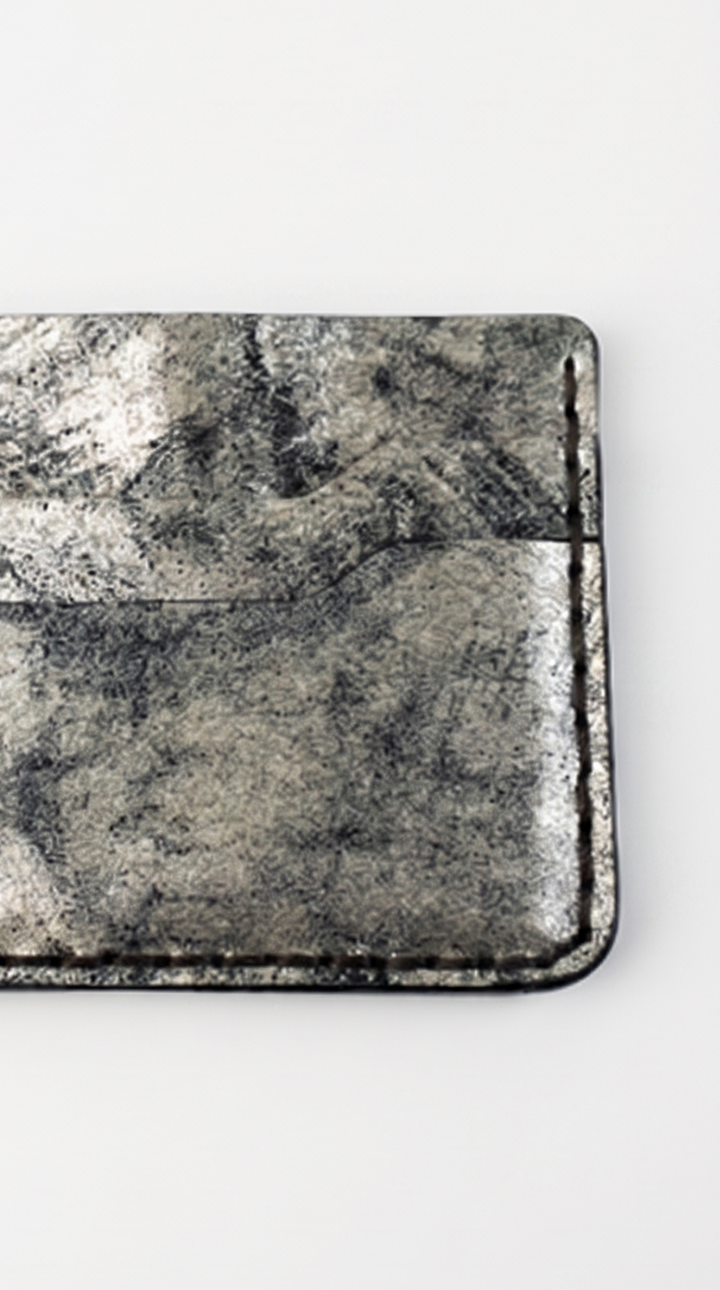 The Pewter Edge Card Holder – Handmade Genuine Leather