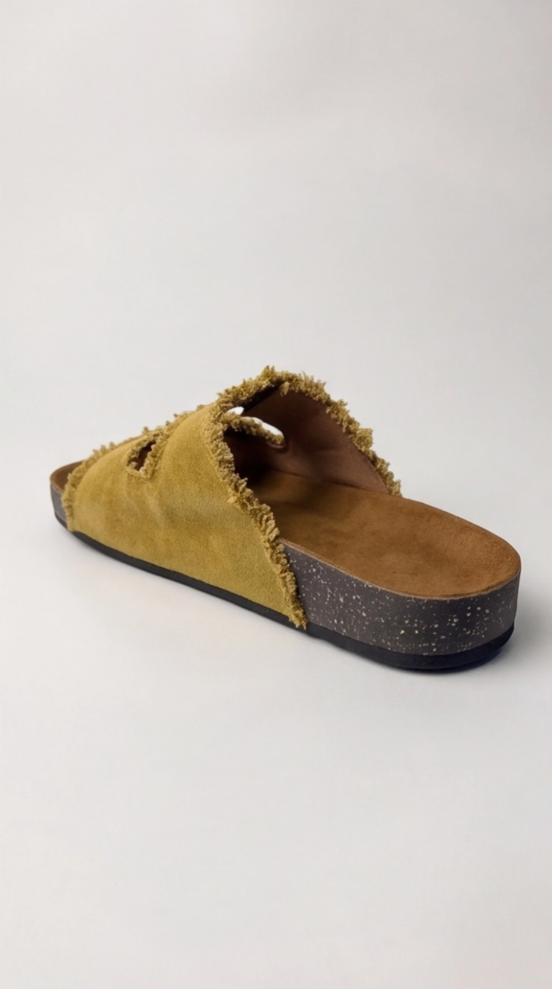 Chic mustard yellow canvas sandal