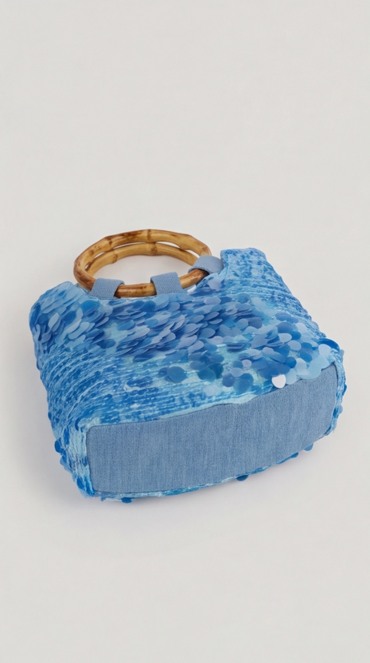 The Azure Tide Sequin Tote