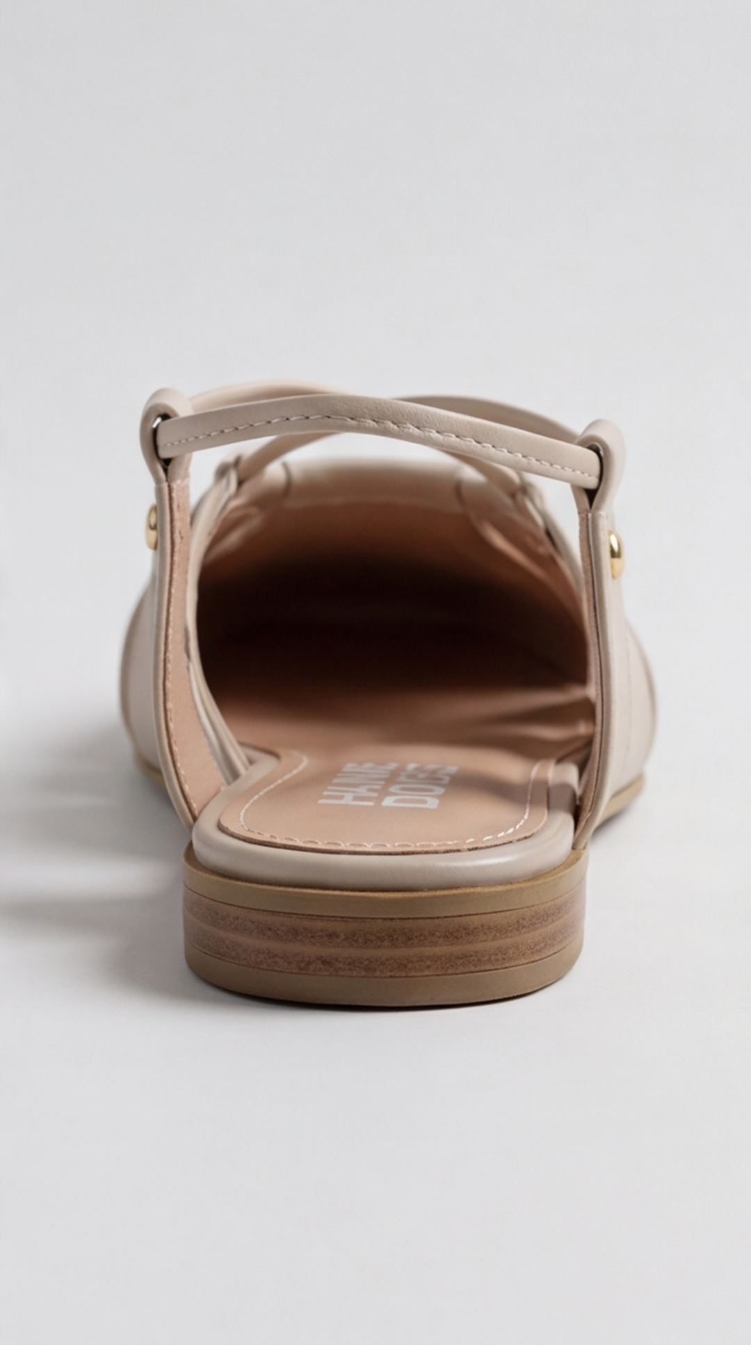 The Artisan Cross-Strap Flat - Beige