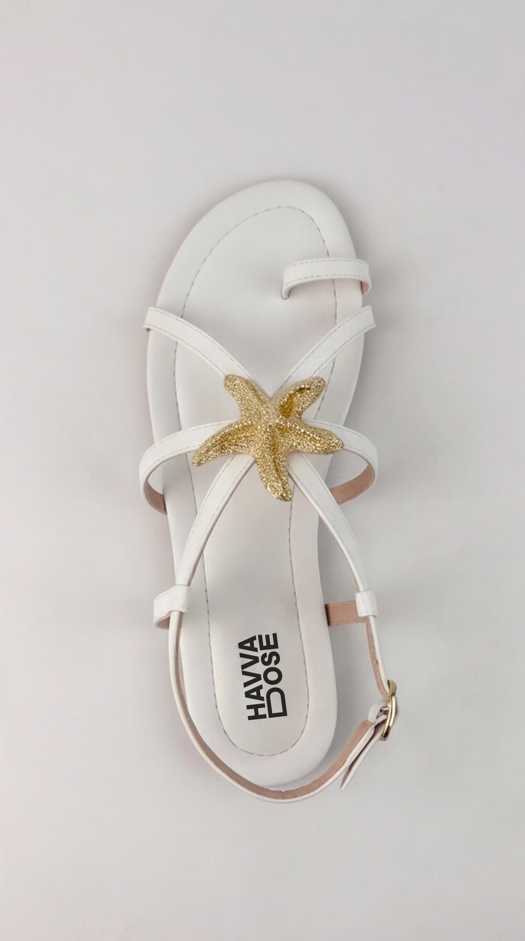 The Aurelia Star Sandal - White