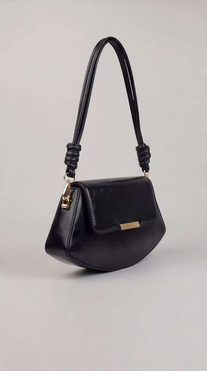 The Crescent Knot Bag - Black