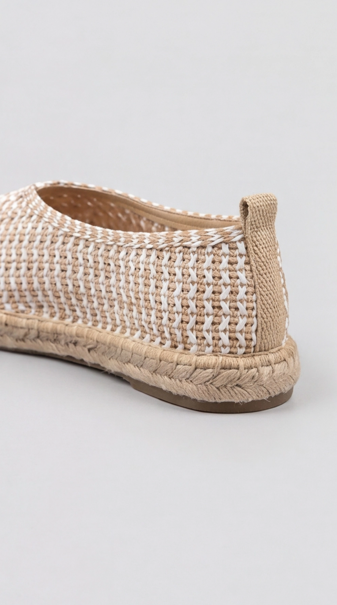The Isla Raffia Espadrille - two-tone ivory and tan