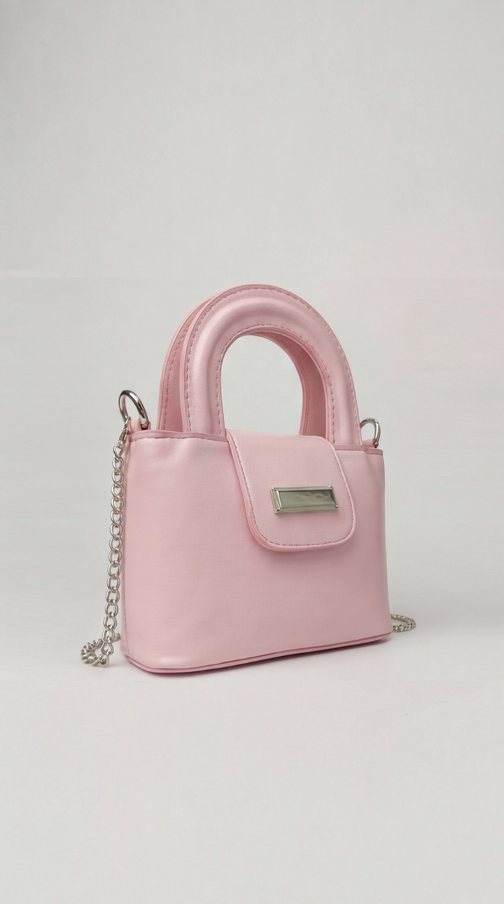 Noir Mini Satchel -  Pink Marshmallow