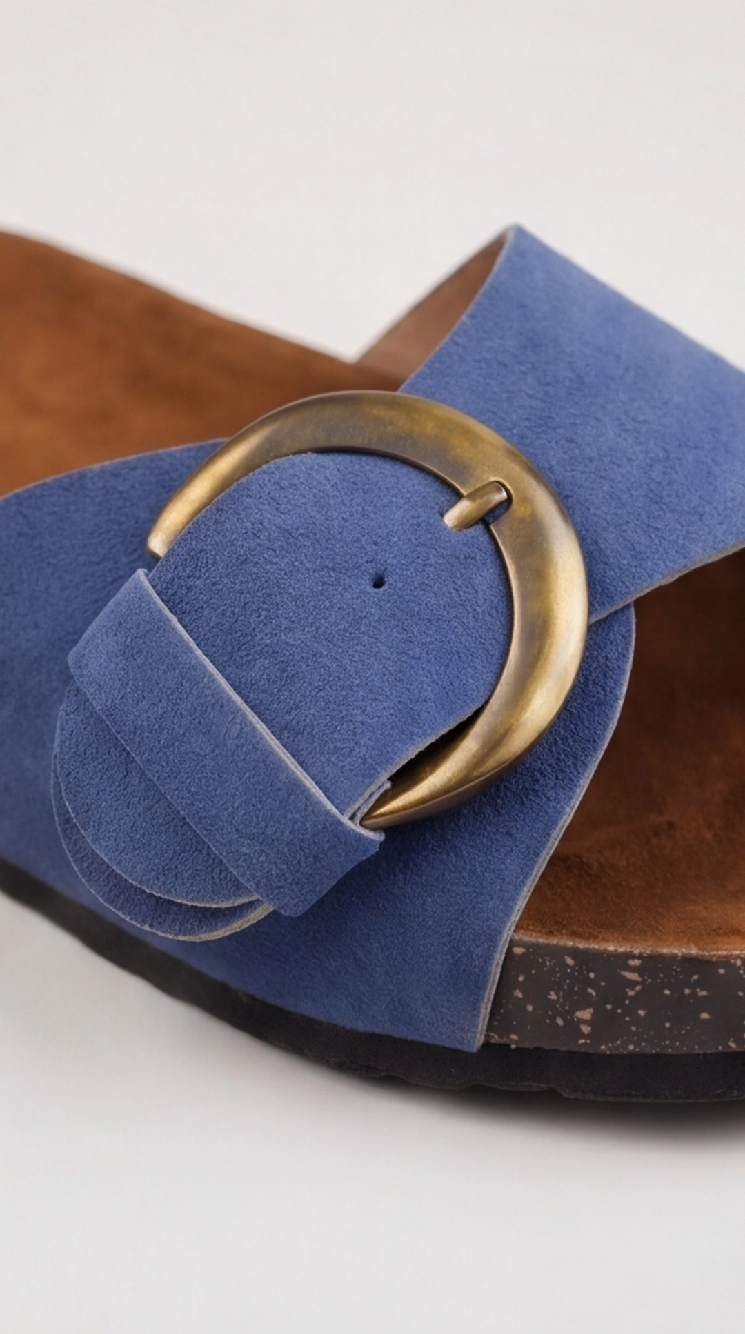 The Luna Buckle Slide - Jeans