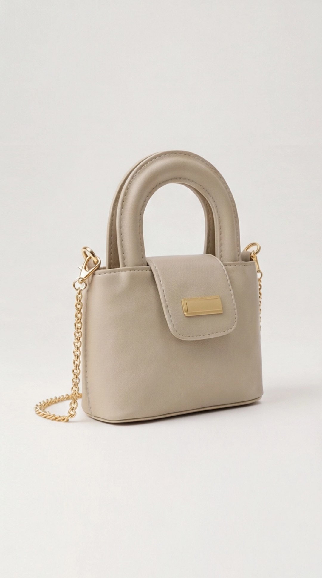 Noir Mini Satchel - Beige