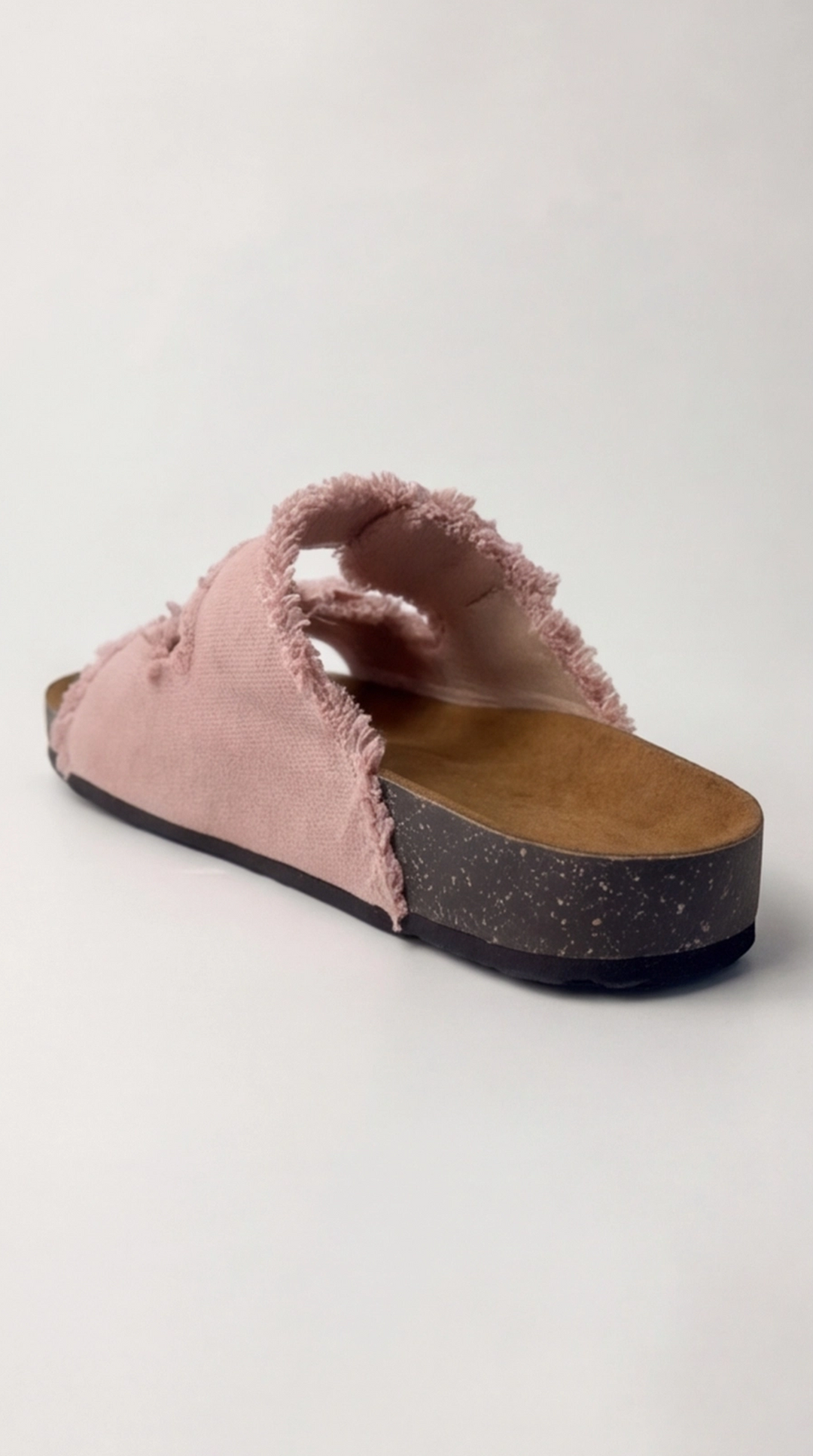 Chic dusty rose canvas sandal