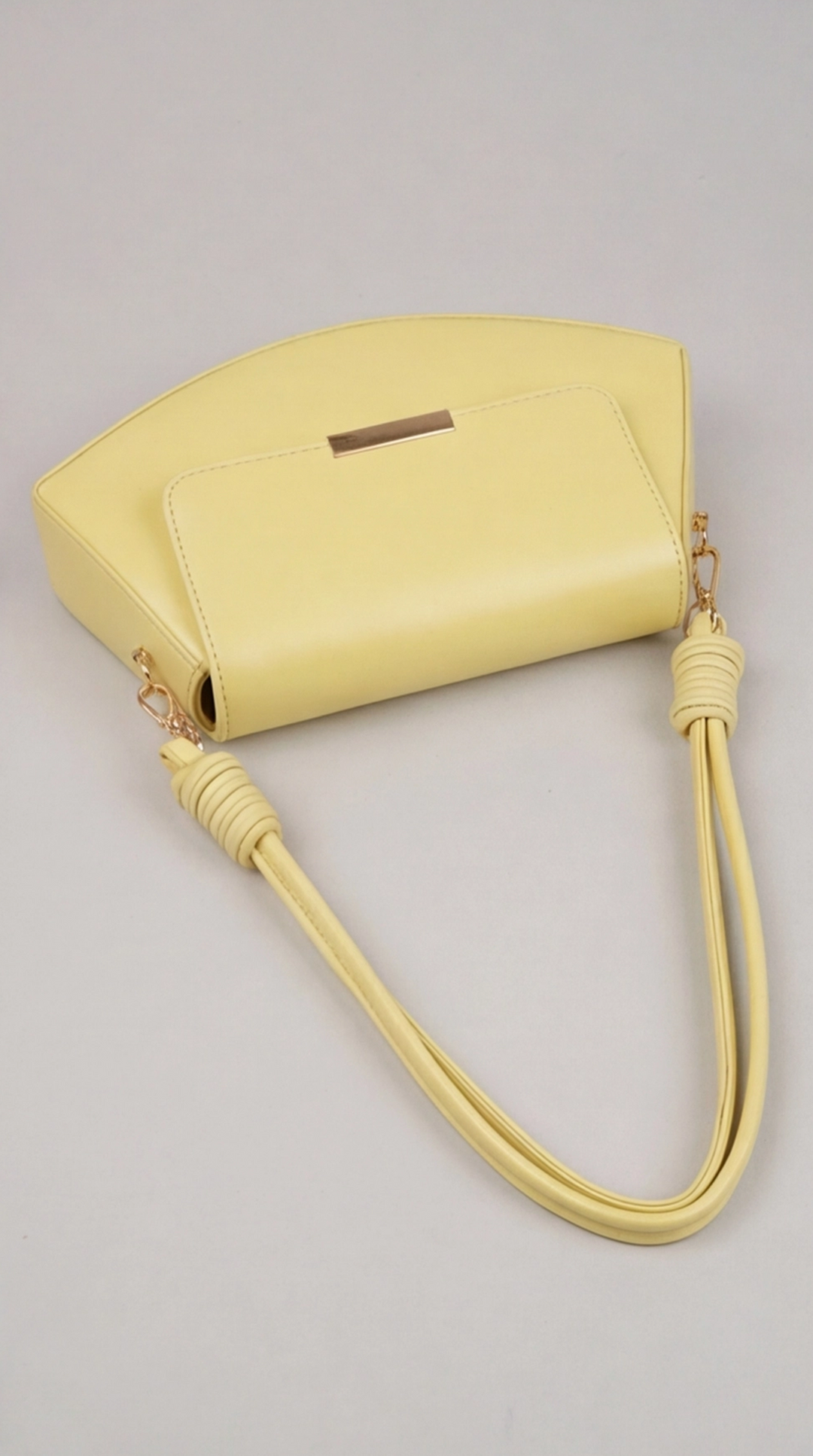 The Crescent Knot Bag - Light Pastel yellow