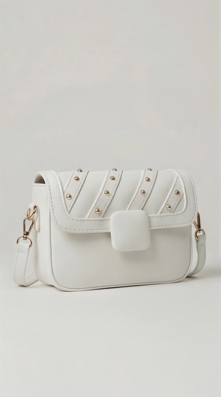 The Onyx Edge Crossbody - White