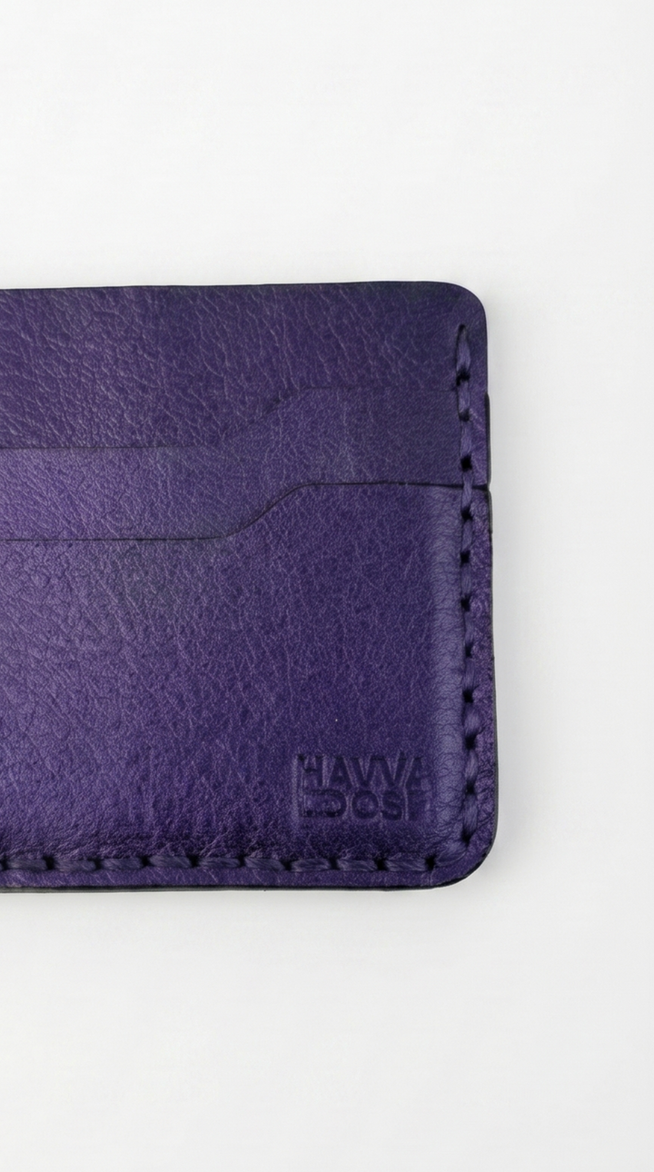 The Royal Amethyst Card Holder – Handmade Genuine Leather