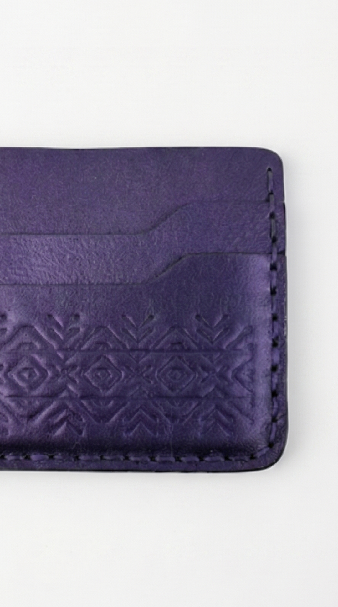 The Royal Amethyst Card Holder – Handmade Genuine Leather