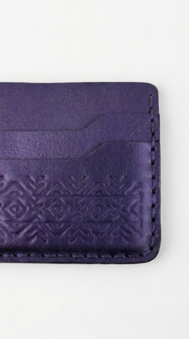 The Royal Amethyst Card Holder – Handmade Genuine Leather