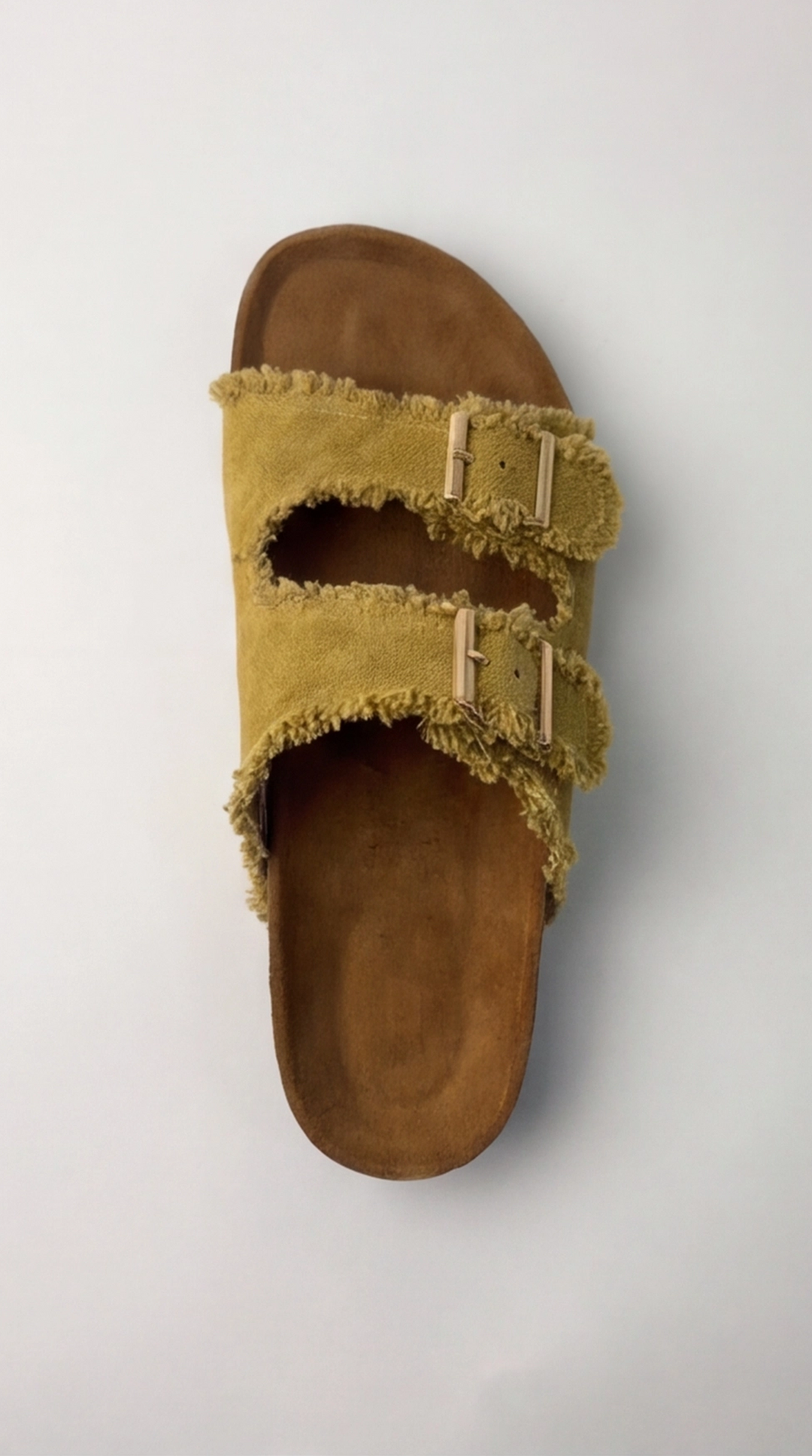 Chic mustard yellow canvas sandal