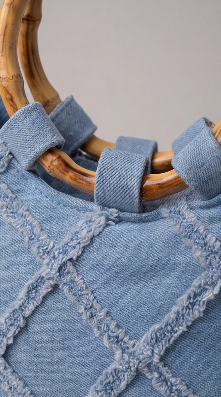 The Indigo Lattice Tote