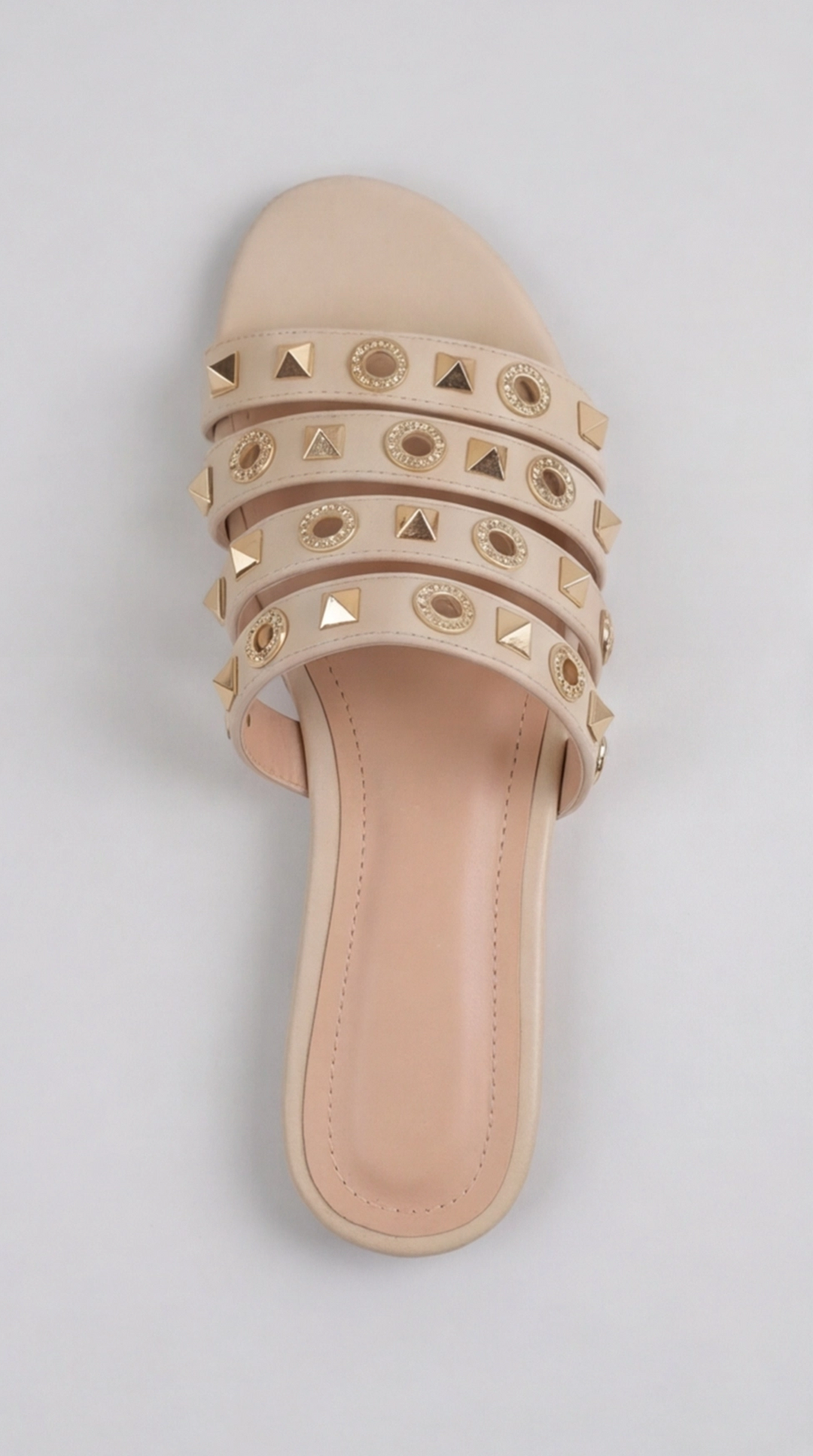 Gilded Horizon Multi-Strap Sandal - Beige