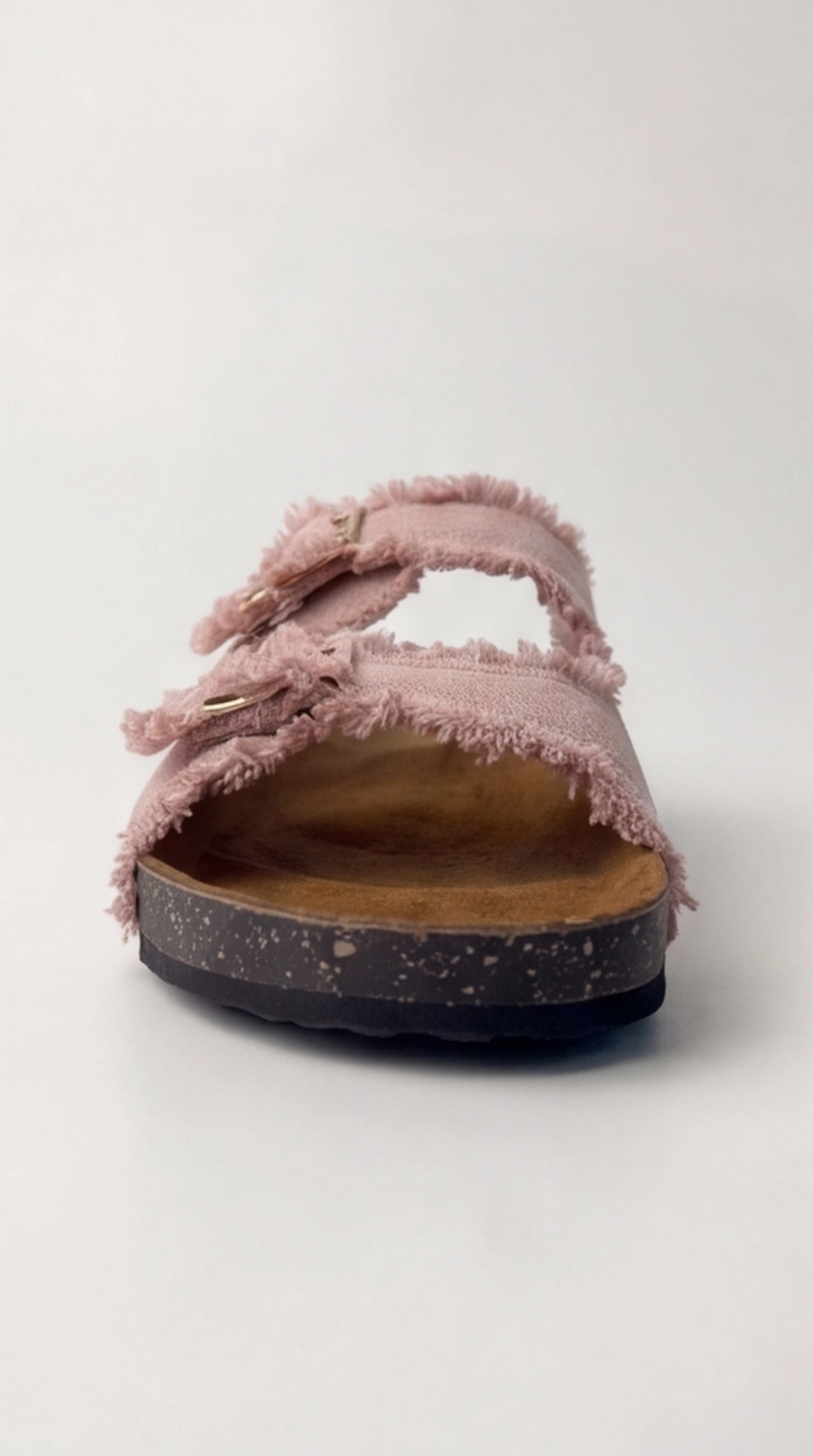 Chic dusty rose canvas sandal