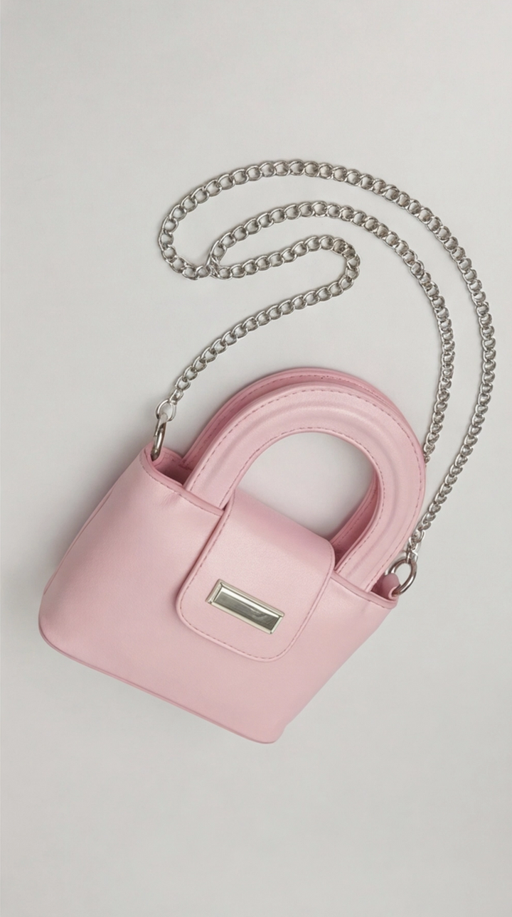 Noir Mini Satchel -  Pink Marshmallow