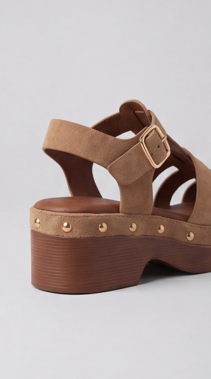 The Heritage Clog Sandal - Cognac