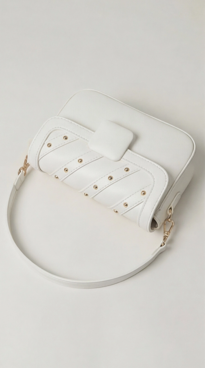 The Onyx Edge Crossbody - White