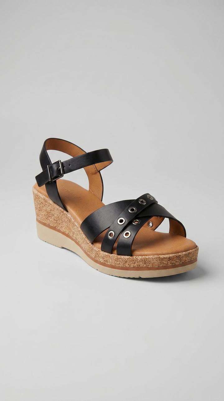 The Nova Grommet Wedge - Black