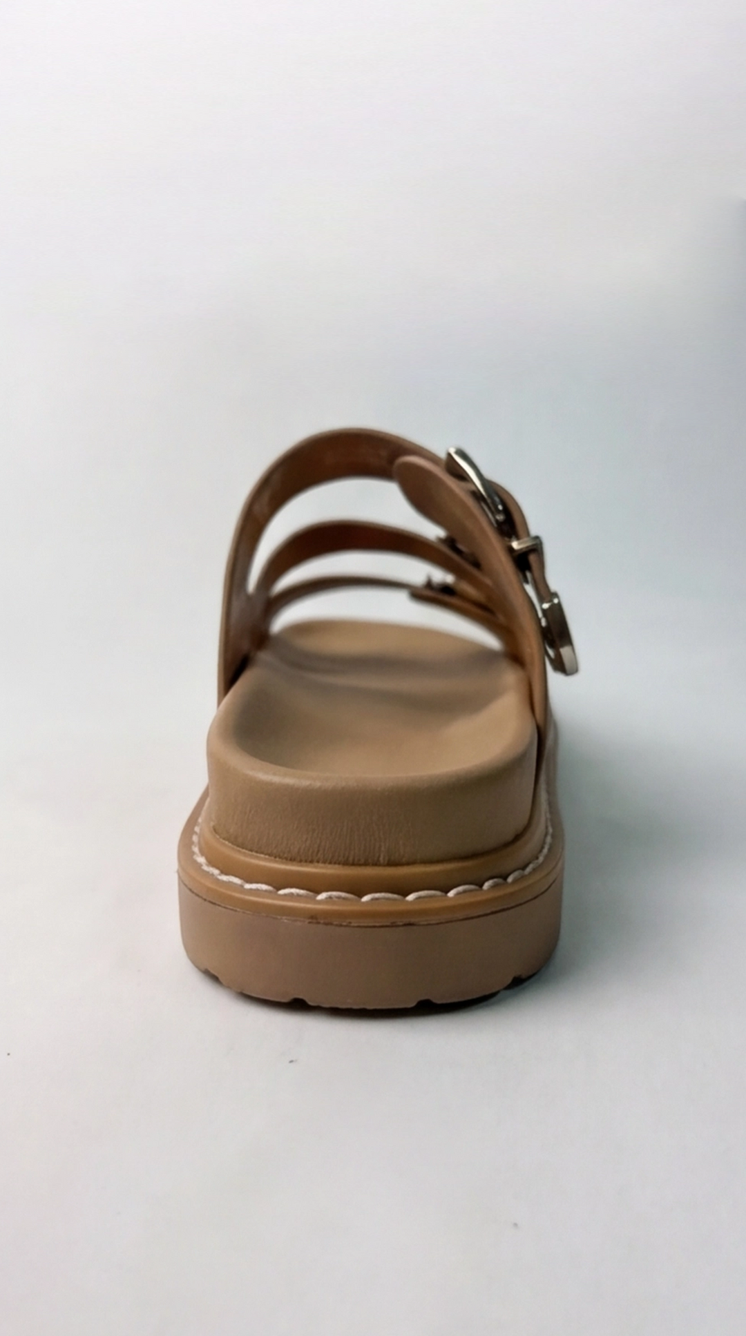 The Onyx Moto Slide - toffee brown
