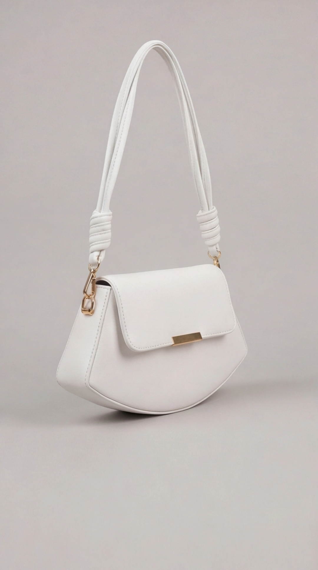 The Crescent Knot Bag - White