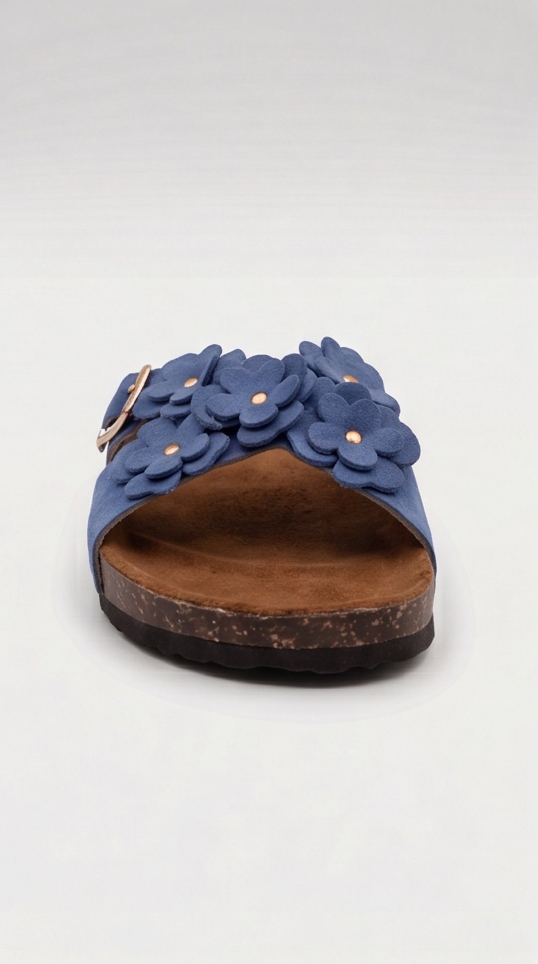 Denim Blue Floral Cross Sandal