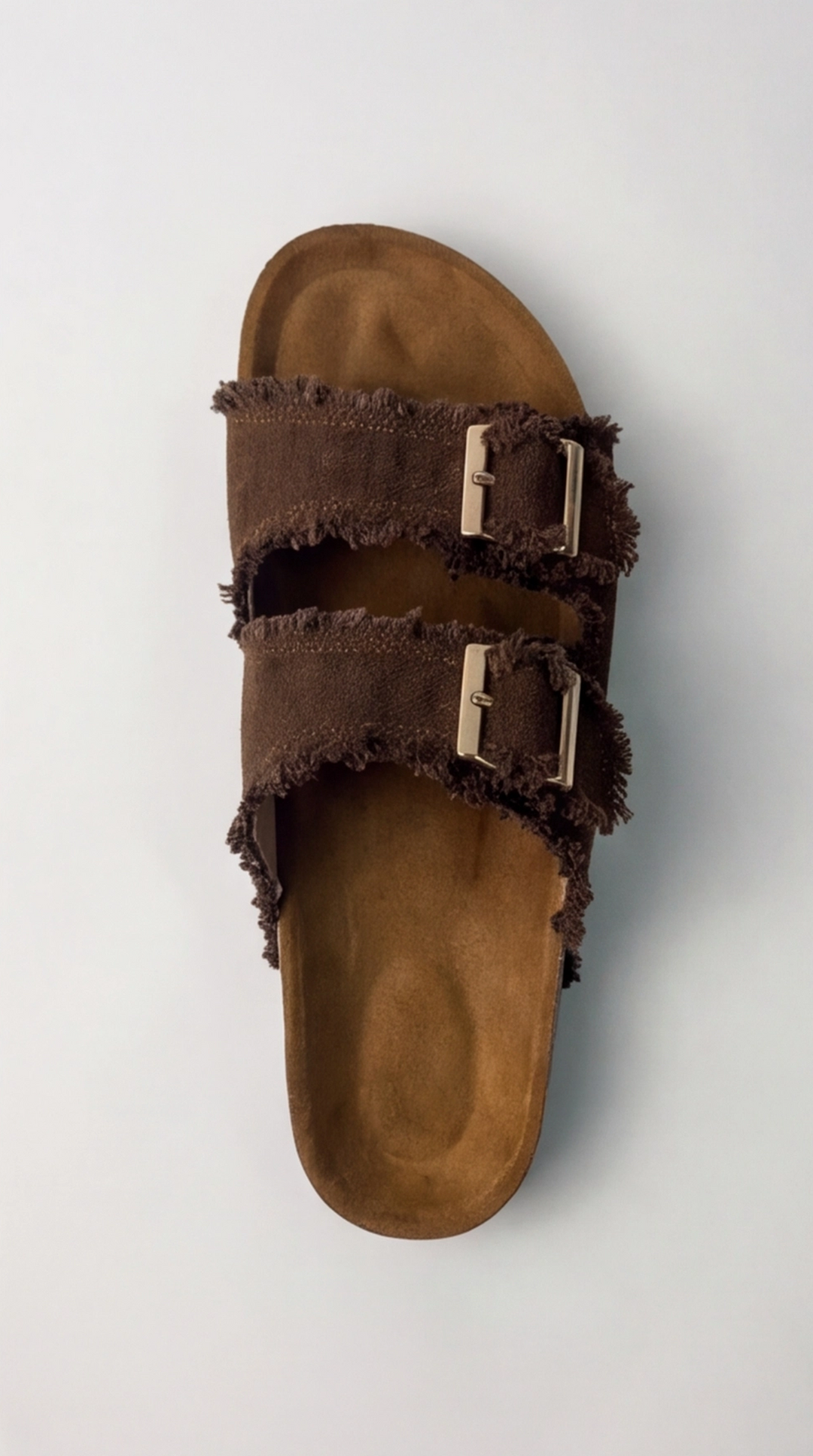Chic deep chocolate brown canvas sandal