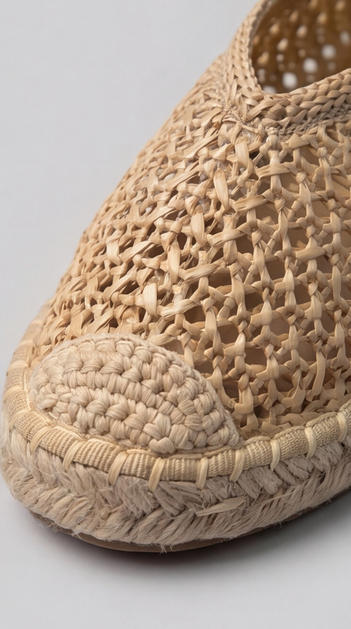 The Isla Raffia Espadrille - straw beige