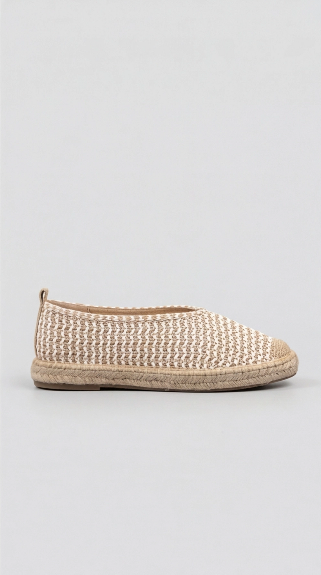The Isla Raffia Espadrille - two-tone ivory and tan