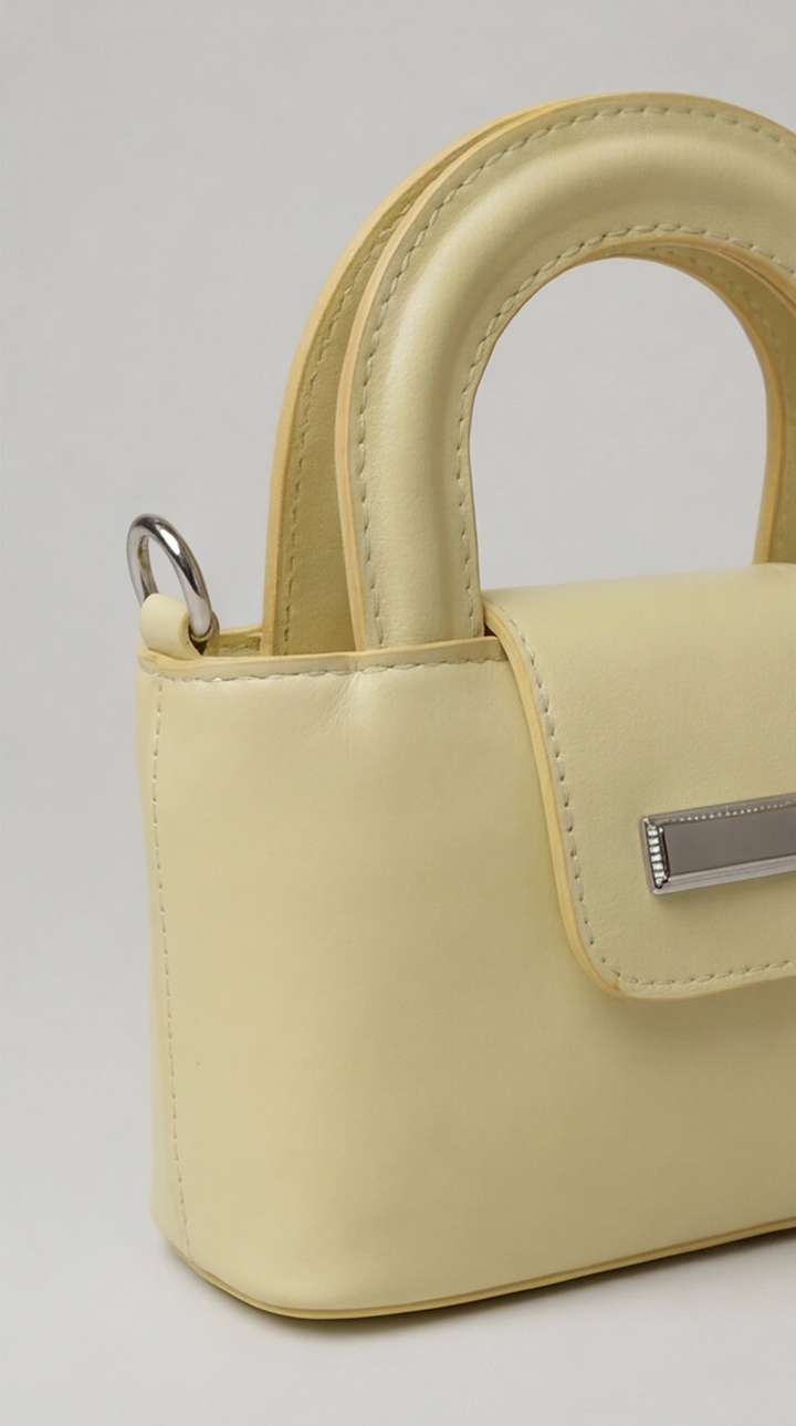 Noir Mini Satchel -  Butter yellow