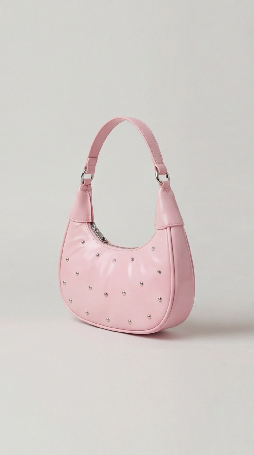 The Ivory Nova Studded Shoulder Bag | Pink Marshmallow