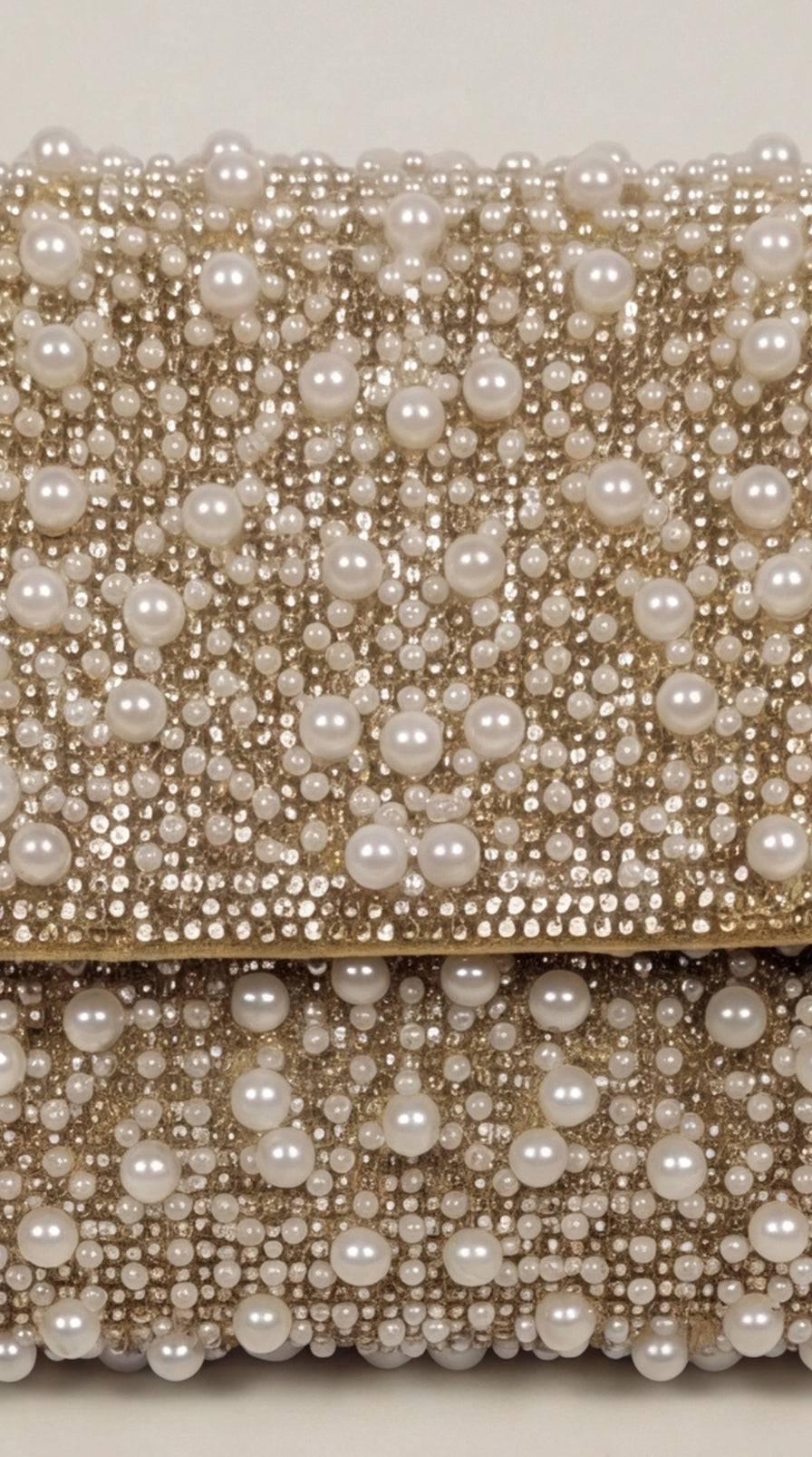 Pearl &amp; Crystal Embellished Clutch Bag