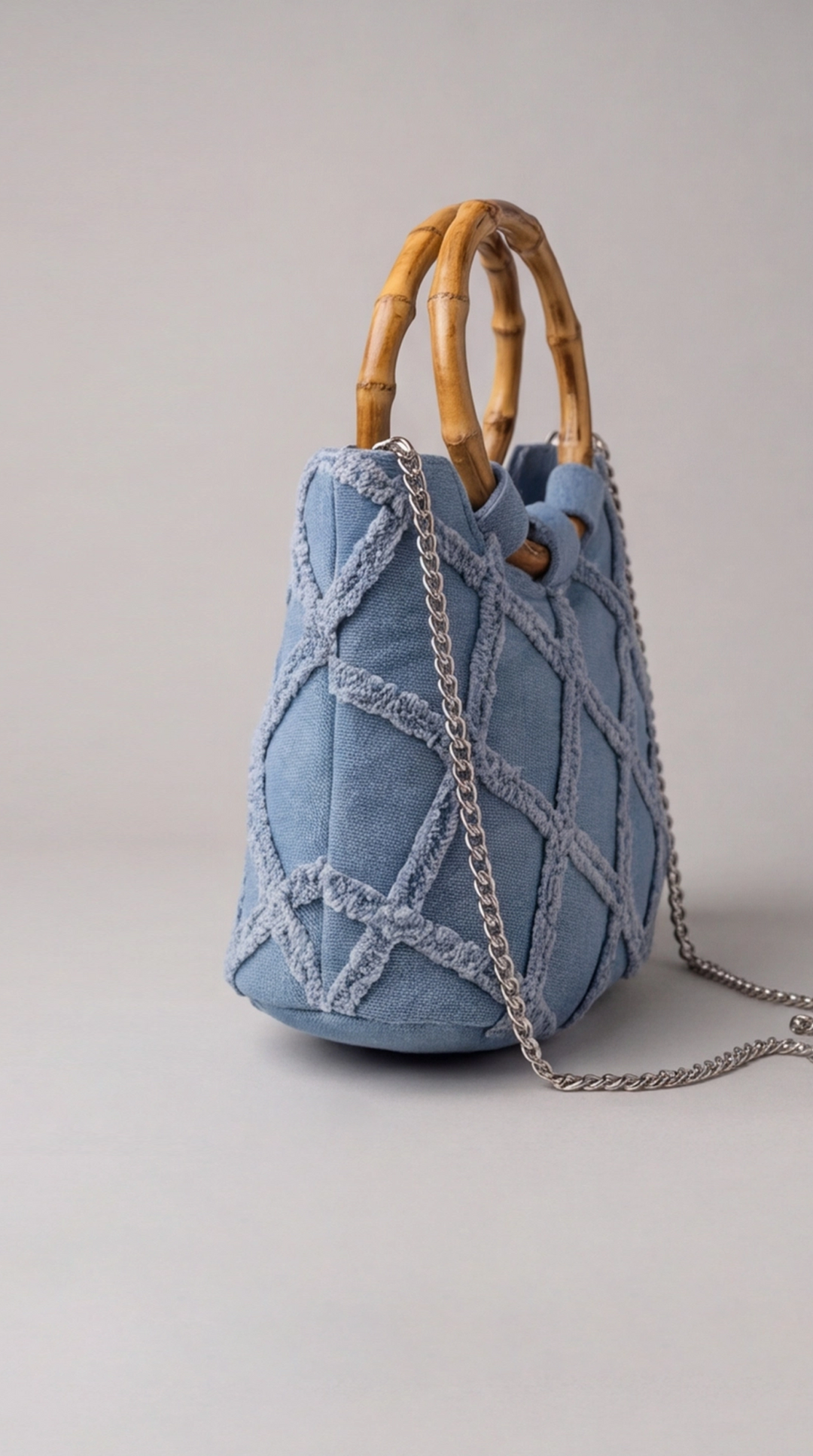 The Indigo Lattice Tote