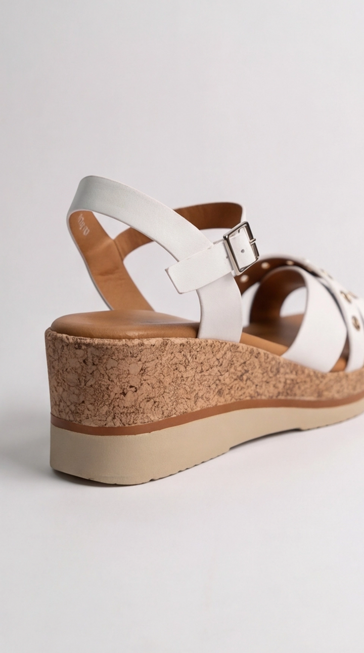 The Nova Grommet Wedge - White