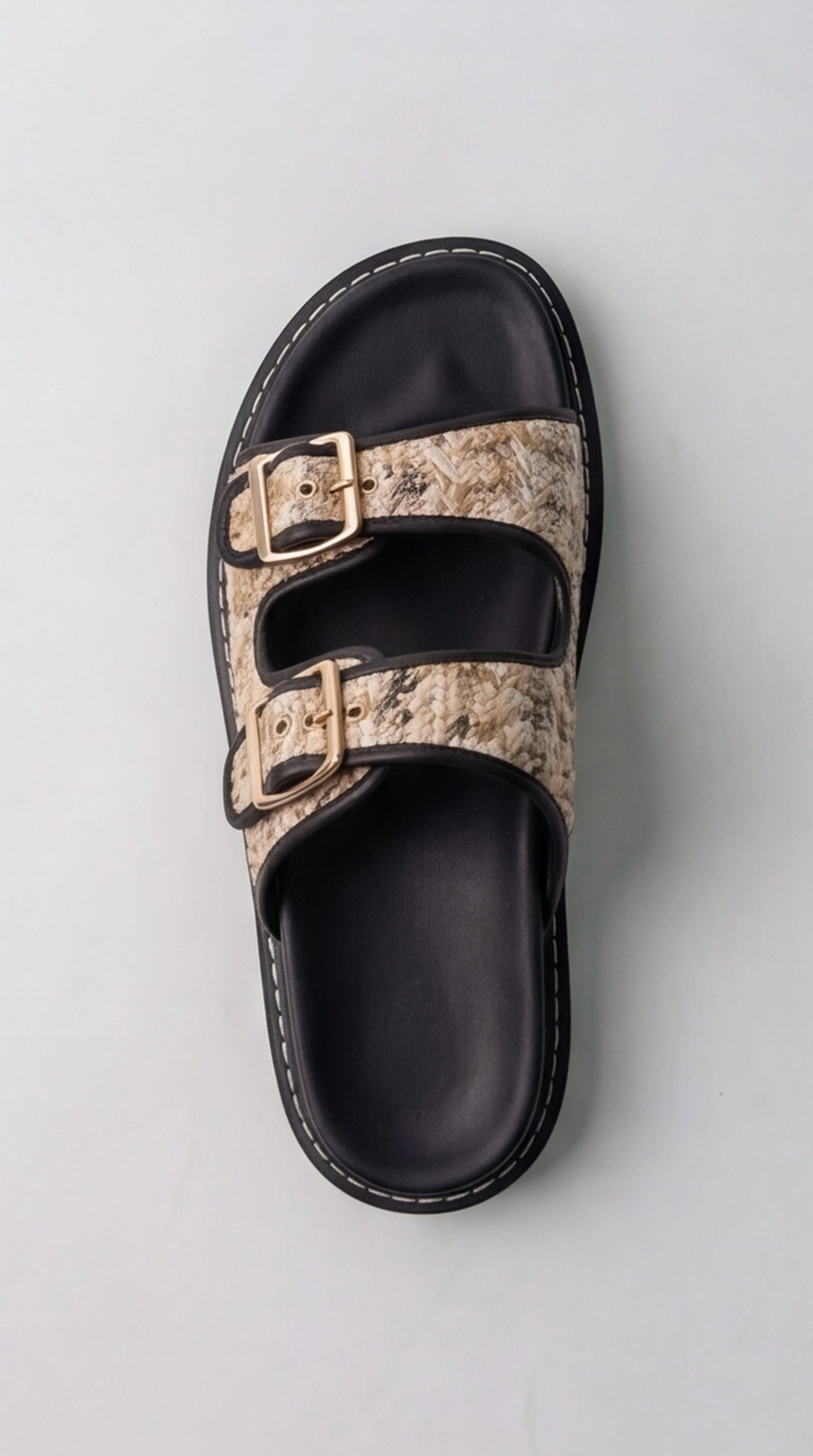 The Oasis Woven Slide - Black