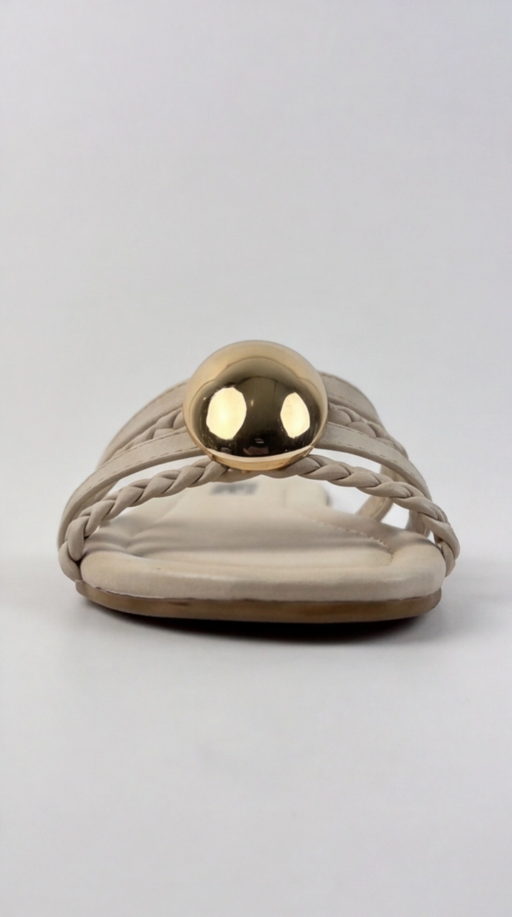 The Onyx Medallion Slide - Beige