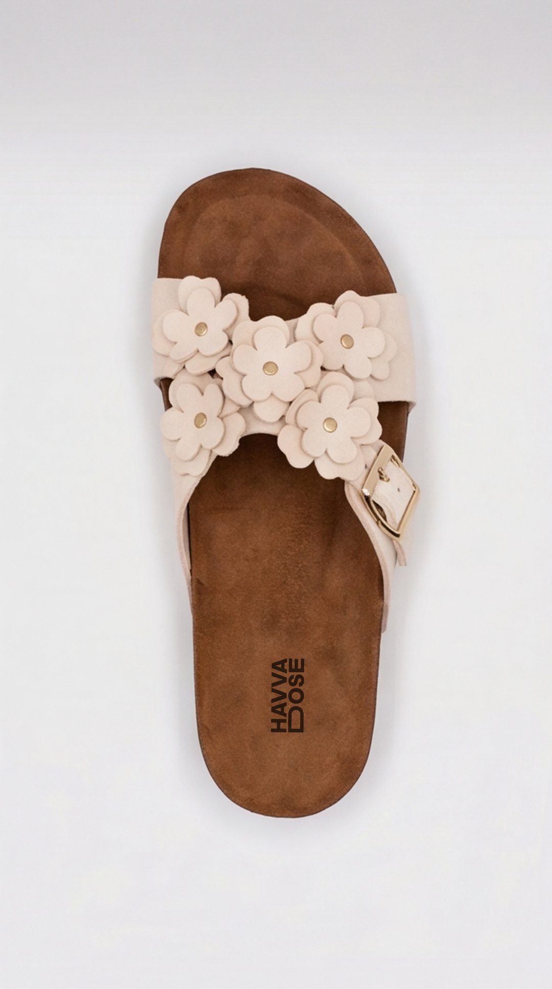 Ivory White Floral Cross Sandal