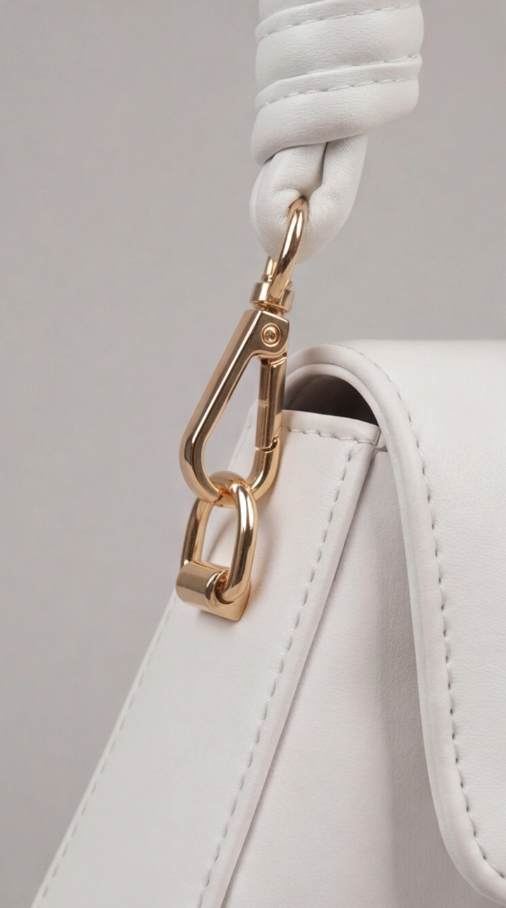 The Crescent Knot Bag - White