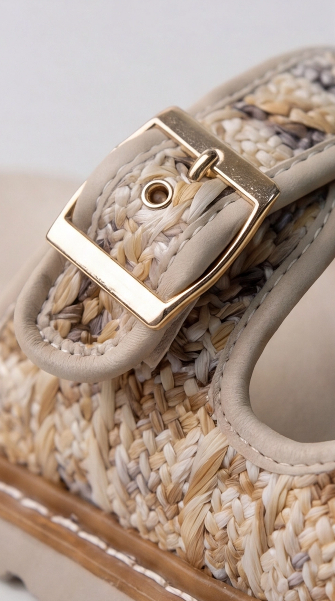 The Oasis Woven Slide - Beige
