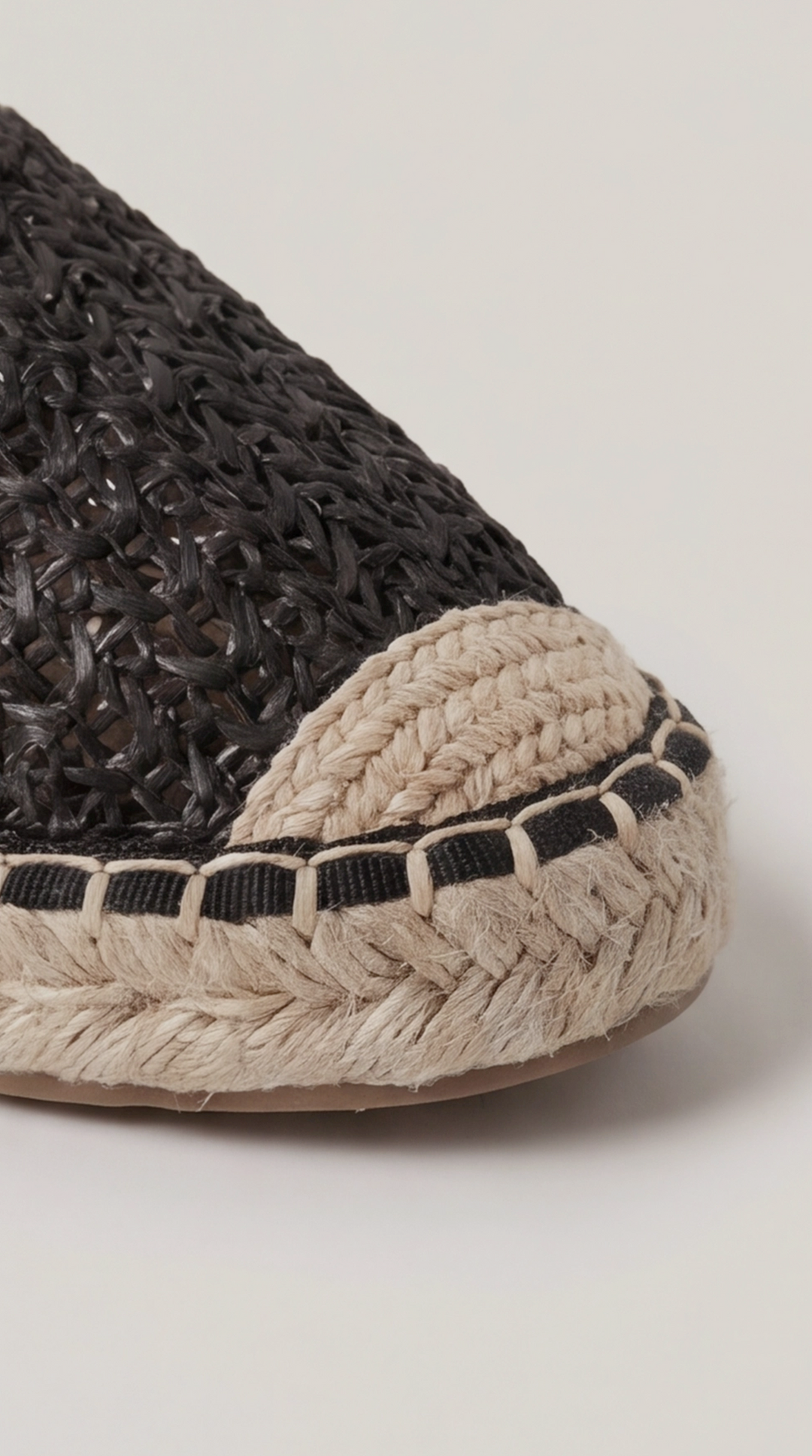 The Isla Raffia Espadrille - Black
