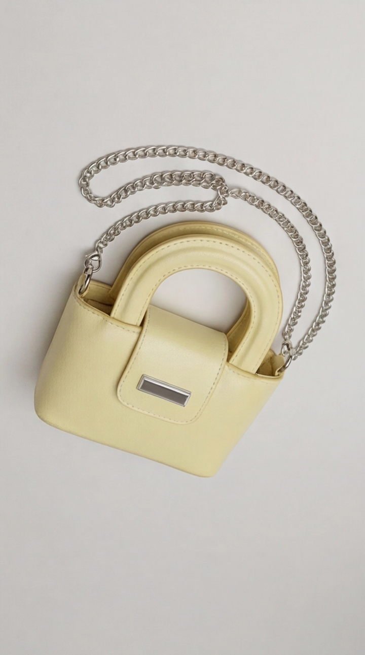 Noir Mini Satchel -  Butter yellow