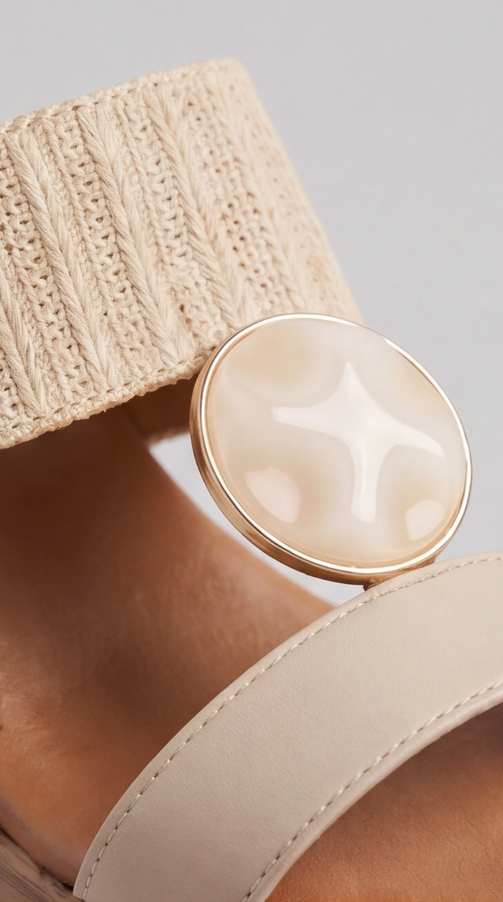 The Selene Artisan Mule - Beige