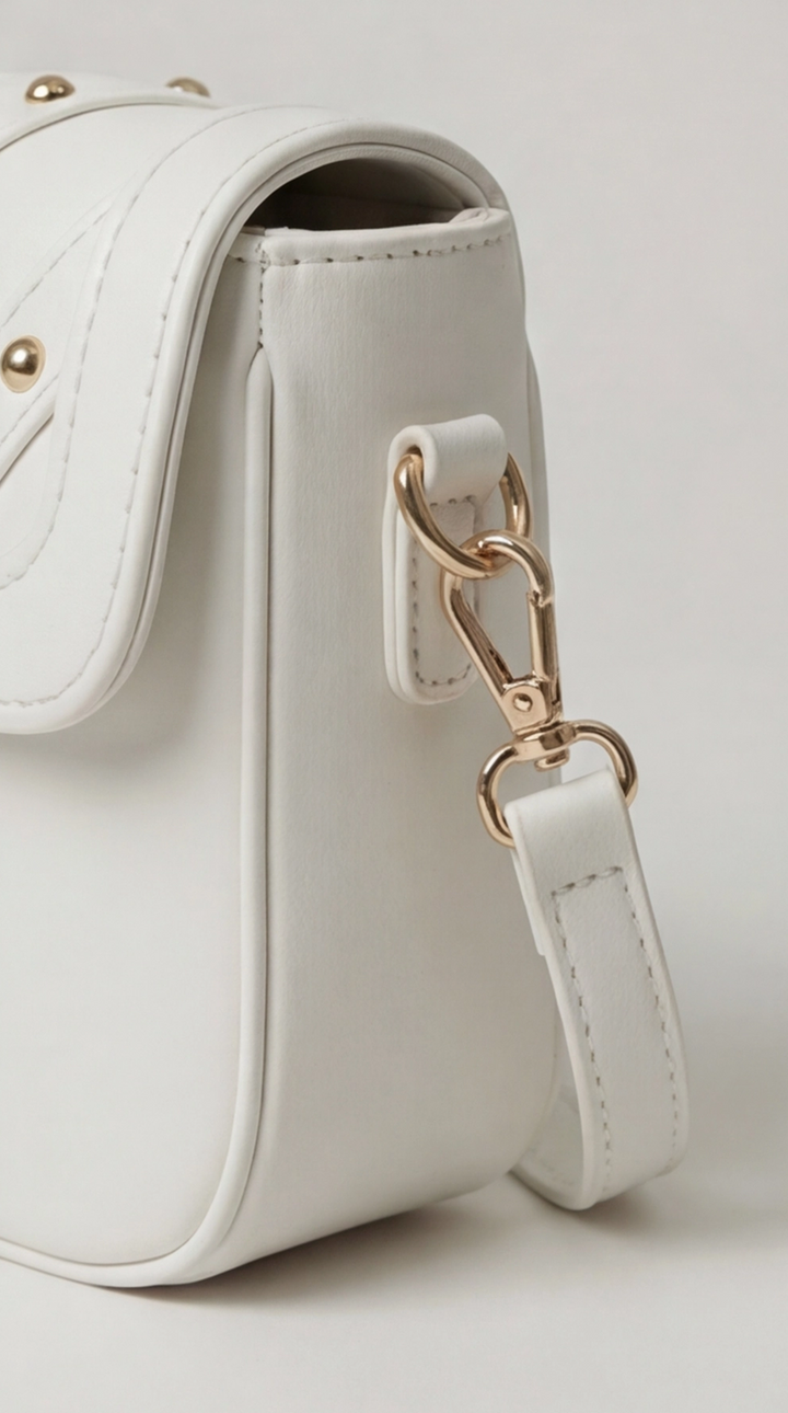The Onyx Edge Crossbody - White