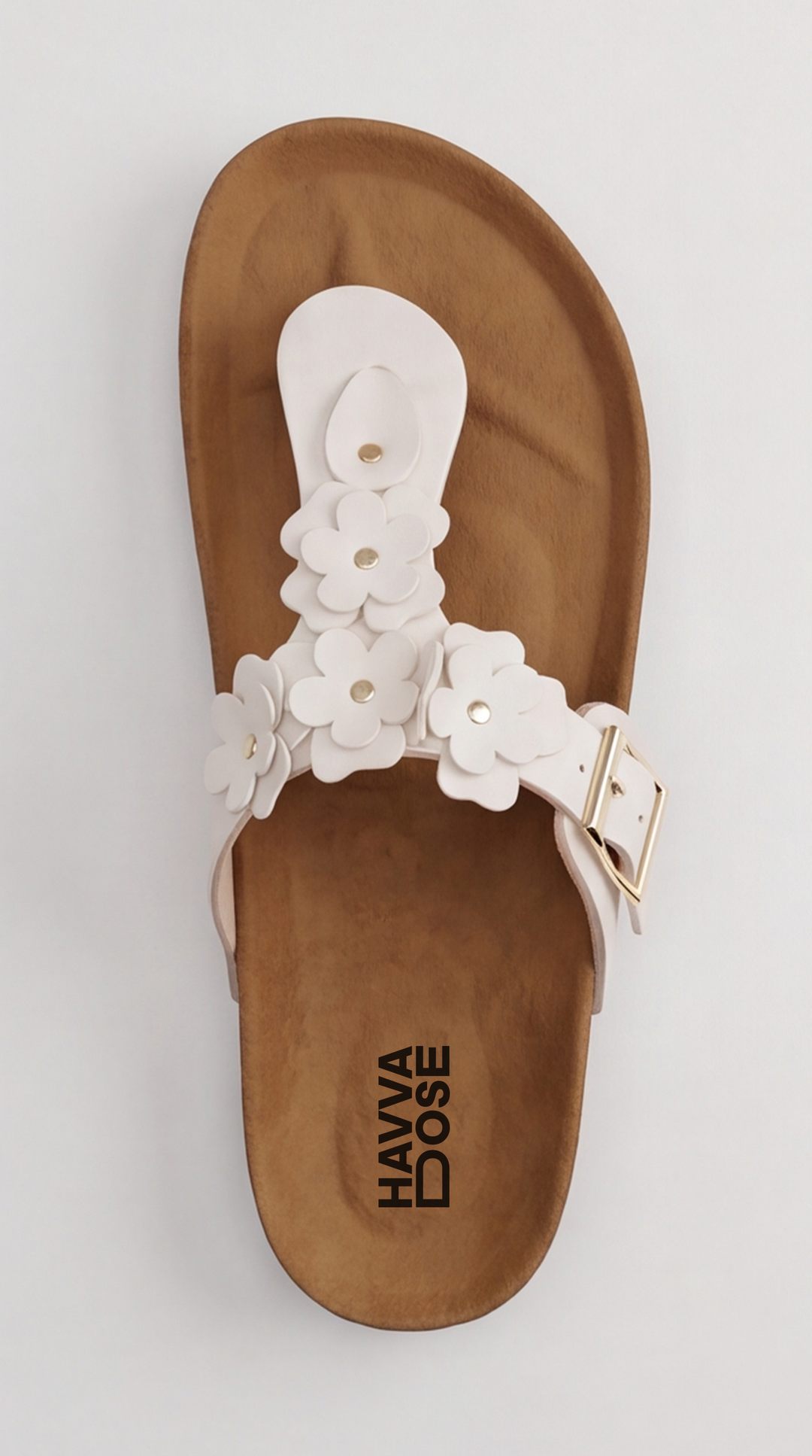 Ivory White Floral Appliqué Platform Sandal