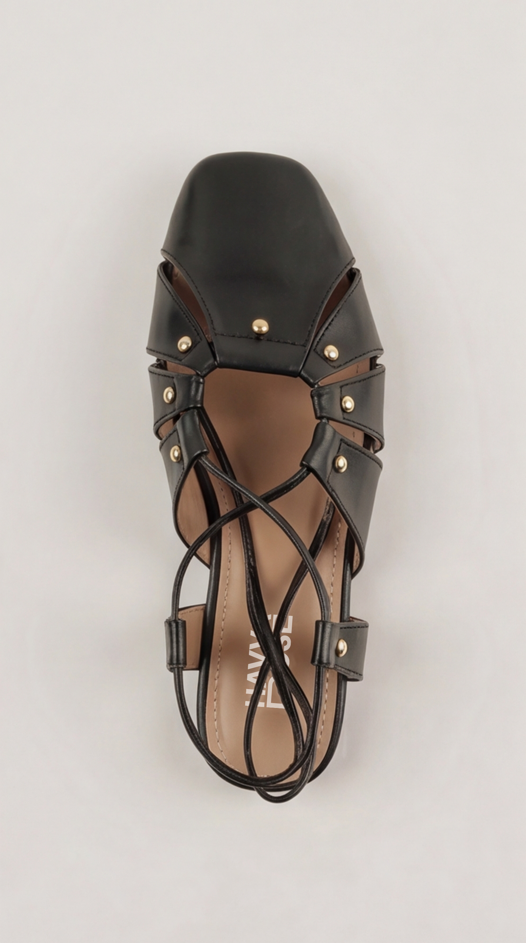The Artisan Cross-Strap Flat - Black