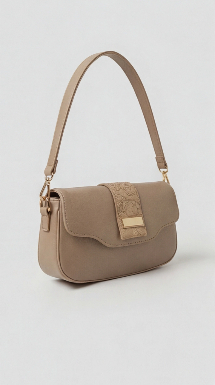 The Arc Bag - creamy tan