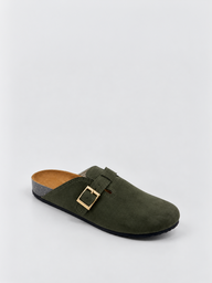 Comfy Soft Footbed Women Clogs - Olive